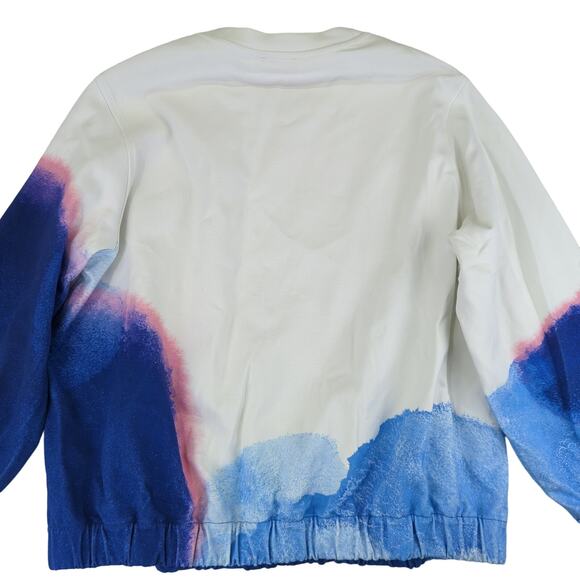 COS Printed Cotton Sweatshirt Oversized Crewneck Abstract Pattern Women's Medium - Picture 5 of 8
